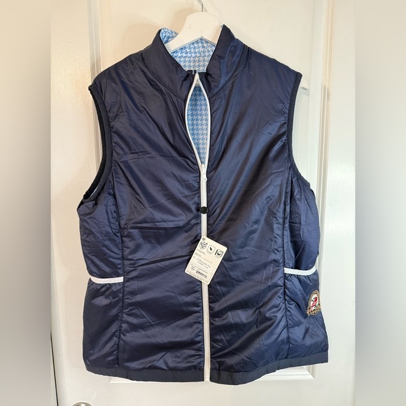 NWT FJ Footjoy Women’s Navy Blue Insulated Reversible Vest - Size Large - Picture 5 of 12